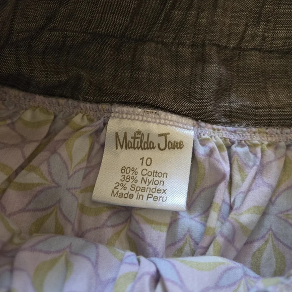 MATILDA JANE Purple Chambray Tank Blouse Size 10 - Picture 6 of 6